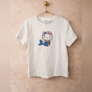 Forever 21 White Hello Kitty Mermaid Tee